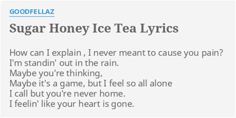 Where they still put sugar in their iced tea lyrics, and the existential crisis of a teaspoon